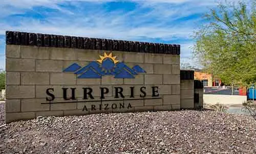 AC Service in Surprise AZ--Monument Sign for Surprise